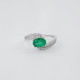 ANILLO ESMERALDA 0.50 CT Y BRILLANTE 0.25 CT