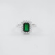 ANILLO ESMERALDA 0.79 CT Y BRILLANTE 0.34 CT