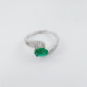 ANILLO ESMERALDA 0.50 CT Y BRILLANTE 0.25 CT